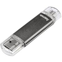 Hama FlashPen Laeta Twin USB-stick smartphone/tablet Grijs 16 GB USB-A 2.0, Micro-USB 2.0 Hama FlashPen Laeta Twin USB-stick smartphone/tablet Grijs 16 GB USB-A 2.0, Micro-USB 2.0