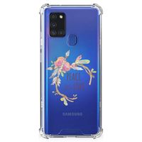 Samsung Galaxy A21s Stevig Bumper Hoesje Boho Text - thumbnail