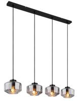 Globo Hanglamp Christiana 4-lichts zwart 15547-4H