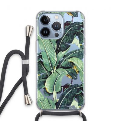 Bananenbladeren: iPhone 13 Pro Transparant Hoesje met koord