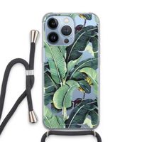 Bananenbladeren: iPhone 13 Pro Transparant Hoesje met koord