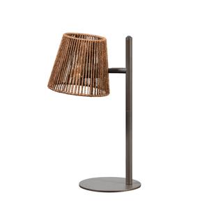 ETH TafellampjeDaan bruin met rotan kapje - 05-TL3109-02