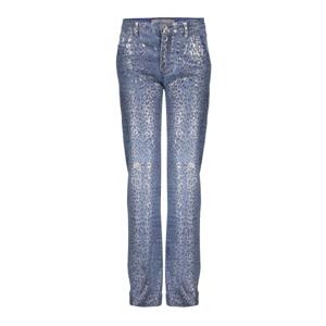 Geisha winter jeans meisjes - blauw - luipaard print