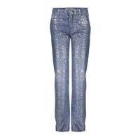 Geisha winter jeans meisjes - blauw - luipaard print