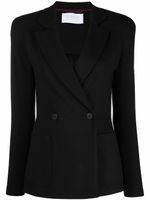 Harris Wharf London blazer croisé en laine vierge - Noir - thumbnail