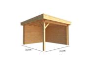 Overkapping Lisa 350 cm bij 350 cm diep Plat dak - Warentuin collection
