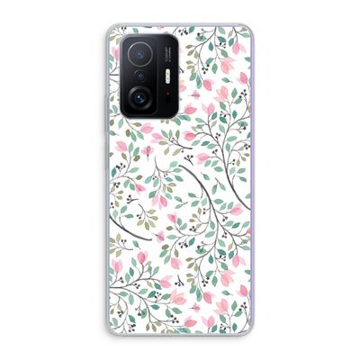 Sierlijke bloemen: Xiaomi 11T Pro Transparant Hoesje