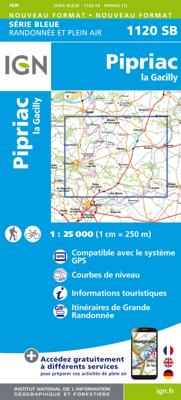 Wandelkaart - Topografische kaart 1120 SB - Serie Bleue Pipriac - La Gacilly | IGN - Institut Géographique National