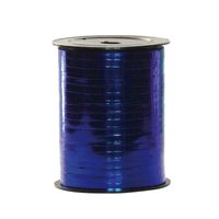 Metallic blauw lint op rol 250 m - thumbnail