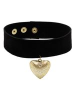 Manokhi heart-pendant choker necklace - Noir - thumbnail