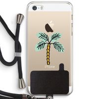 Palmboom: iPhone 5 / 5S / SE Transparant Hoesje met koord