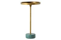 Side table TRAYFUL 60cm marble base groen and top messing - 44848