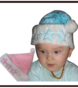 Baby kerst mutsje met sterren