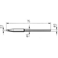 Ersa 0212FDLF Soldeerpunt Beitelvorm, recht Grootte soldeerpunt 2.20 mm Inhoud: 1 stuk(s)