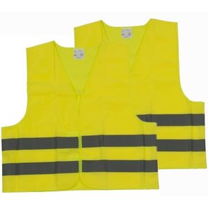 2x Autopech reflecterend vestje/hesje voor volwassenen   -