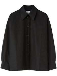 Jil Sander chemise en coton à col pointu - Noir