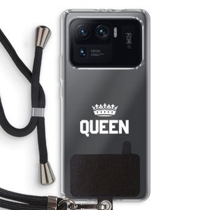 Queen zwart: Xiaomi Mi 11 Ultra Transparant Hoesje met koord
