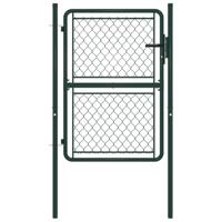 VidaXL Tuinpoort staal 100x125 cm groen