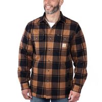 Relaxed Fit Flannel Bruin Sherpa Jack Heren