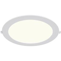 LED Downlight Inbouwspot Dimbaar - Brinton Thin - 18W 1800lm 120° Bundelhoek - Natuurlijk Wit 4000K - IP40 - Rond - Wit - Ø229mm Buitenmaat - Ø205mm Zaagmaat