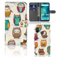 Xiaomi Mi A2 Lite | Telefoonhoesje | Met pasjeshouder | Vrolijke Uilen
