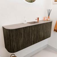 Toiletmeubel Mondiaz Joya Dlux | 113.2 cm | Meubelkleur Shadow | Faye wastafel Saba Wasbak Midden | 1 kraangat