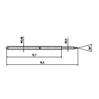 PTR Hartmann 1007-B-0.7N-AU-0.49C Precisietestpen met veercontact - thumbnail