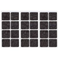 24x Zwarte meubelviltjes/antislip stickers 2,5 cm - Meubelviltjes - thumbnail