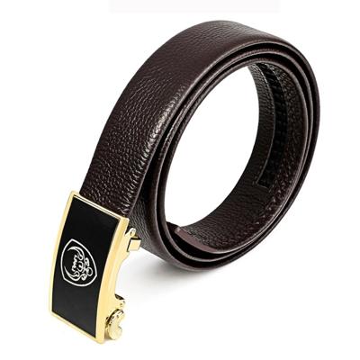 Mannen casual lederen riem tailleband met gesp hoofd lengte: 130cm (bruin)