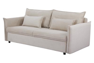 Slaapbank APPARTEMENT 215cm 3-zits cord beige - 47132
