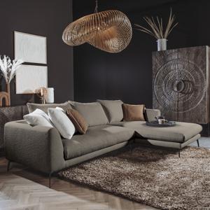 Tower Living 2,5-zits Loungebank Nottingham Bouclé, Rechts - Taupe