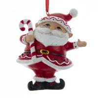 Ornament plastic kerstman zuurstok l8cm Kurt S. Adler - Kurt s adler