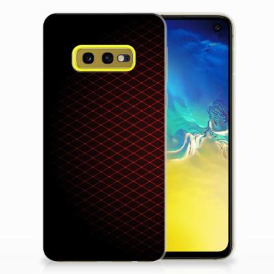 Samsung Galaxy S10e | TPU bumper | Geruit Rood