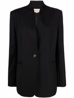 LouLou de Saison blazer en laine à simple boutonnage - Noir