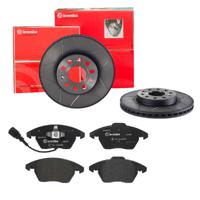 Remmenset, remschijf BREMBO, Remschijftype: Binnen geventileerd, Inbouwplaats: Vooras, u.a. für Seat, VW, Skoda, Audi - thumbnail