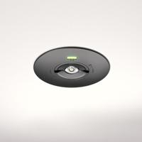 Locus - LED Inbouwspot Noodverlichting Zwart - 2 Watt 300 Lumen - Verwisselbare Lens - IP20 voor binnen - 3 uur noodaccu (3300mAh) - 6500K daglicht wit