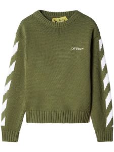 Off-White Kids pull en coton Arrows - Vert