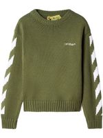 Off-White Kids pull en coton Arrows - Vert