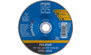 PFERD 67644185 PFF 180 A 40 PSF STEELOX Lamellenschijf Diameter 180 mm Boordiameter 22.23 mm RVS, Staal 10 stuk(s)