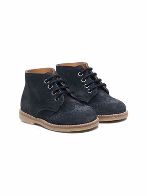 Gallucci Kids bottines lacées en daim - Bleu