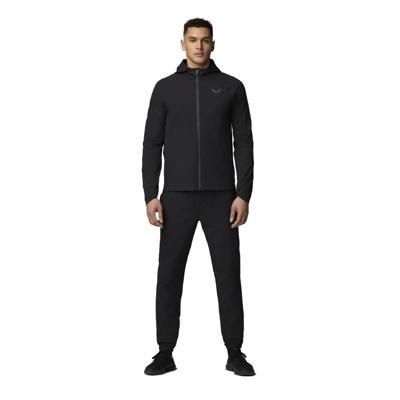 Castore Windbreaker Joggingpak Full-Zip Zwart Donkergrijs