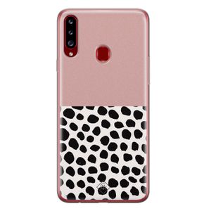 Samsung Galaxy A20s siliconen hoesje - Pink dots