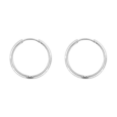 Oorbellen creolen | 8-17 mm | voor verwisselbare hangers - Zilver - 17mm