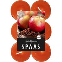 12x Geurtheelichtjes Apple Cinnamon/oranje 4,5 branduren - thumbnail