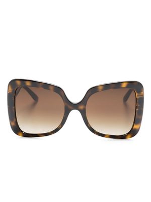 Dolce & Gabbana Eyewear lunettes de soleil à monture papillon - Marron