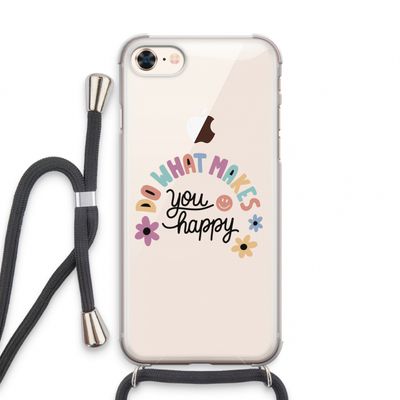 Happy days: iPhone 8 Transparant Hoesje met koord