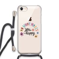 Happy days: iPhone 8 Transparant Hoesje met koord