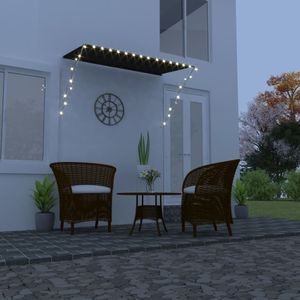 VidaXL Luifel uittrekbaar met led 250x150 cm antraciet