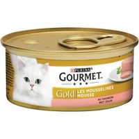 Gourmet Gold Mousse met zalm kattenvoer (85 g) 1 tray (24 x 85 g)