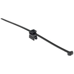 HellermannTyton 156-01153 T50ROSEC4B-PA66W-BK (100) Kabelbinder met clip 200 mm 4.6 mm Zwart 100 stuk(s)